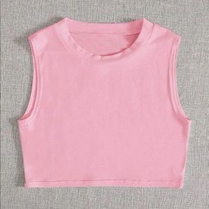 Pink Crop Tank Top